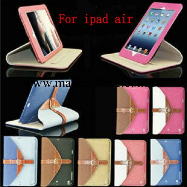 蘋果ipad5商務復古保護套Ipad air皮套旋轉360度紐扣牛皮帶保護殼工廠,批發,進口,代購