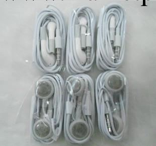 耳機批發 蘋果耳機 iphone4/3G/3代/4代帶麥 不帶線控調音工廠,批發,進口,代購