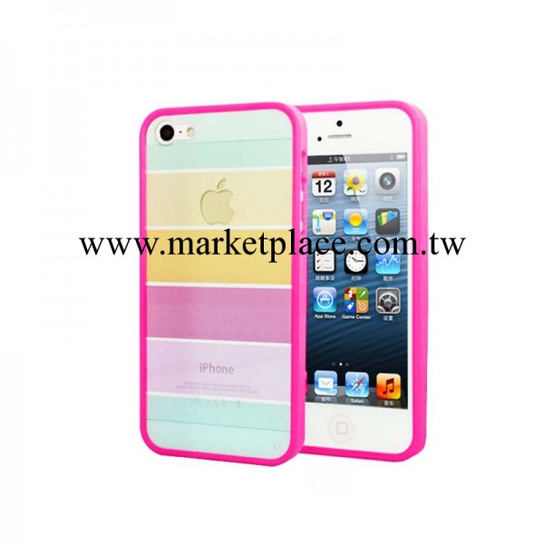 韓國彩虹 iPhone5手機殼 蘋果5S代手機保護套 透明軟邊膠套批發工廠,批發,進口,代購