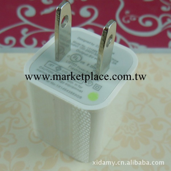 工廠直供-手機USB綠點扁頭美規充電器充電頭（足1A,假一罰10)工廠,批發,進口,代購