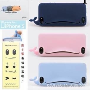 新款手機殼 小鯨魚iphone5手機套 蘋果5矽膠套 iphone4S/5手機套工廠,批發,進口,代購