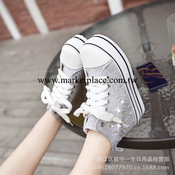 時尚靚麗2013年夏季最新款平跟圓頭棉質系帶帆佈鞋一件免費待發批發・進口・工廠・代買・代購