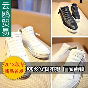 雲鷗批發 男鞋簡約潮流側拉鏈英倫風林彎彎流行男士鞋休閒鞋板鞋工廠,批發,進口,代購