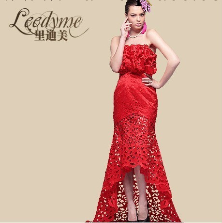 LEEDY&ME歐美晚裝廠傢批發 新娘紅色婚紗伴娘敬酒服長款禮服裙工廠,批發,進口,代購