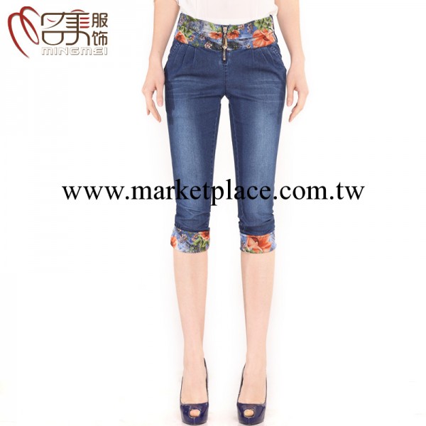 名美女褲 新款女式牛仔七分褲薄款韓版顯瘦七分牛仔中褲女夏 2652工廠,批發,進口,代購