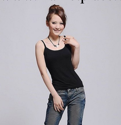 2013韓版女裝純棉修身百搭打底衫小吊帶小背心工廠,批發,進口,代購