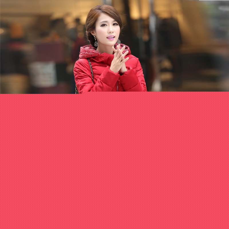 1399#實拍新款女裝羽絨衣 女士時尚保暖修身連帽中長款外套工廠,批發,進口,代購