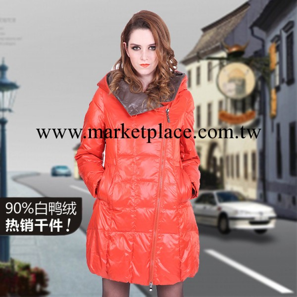 2013新款女式中長款大碼品牌羽絨衣 金影奇廠傢代理加盟一件代發工廠,批發,進口,代購