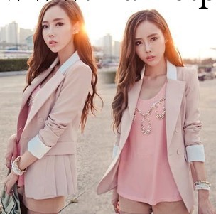 2013新春款韓版中長款小西裝女修身西服大碼女士春秋外套工廠,批發,進口,代購