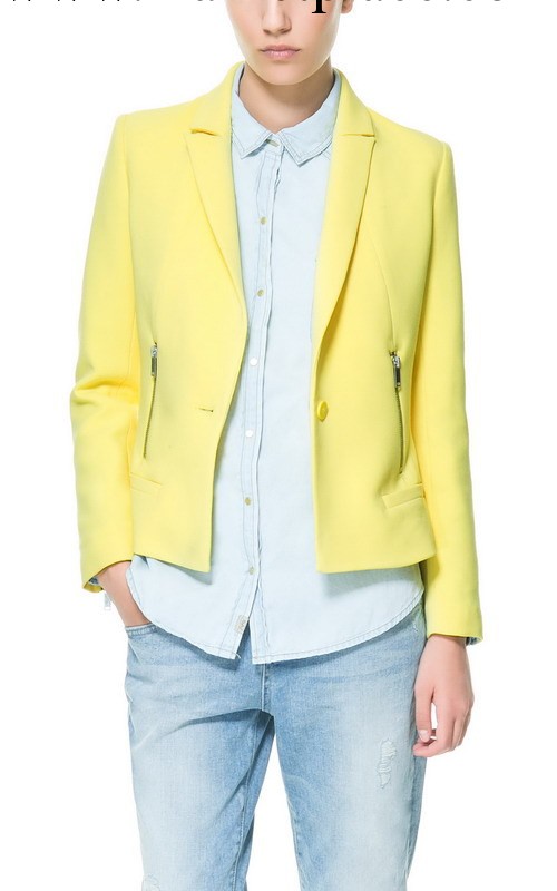 ZARA 官網在售款 秋裝新款 女式短款小西裝工廠,批發,進口,代購