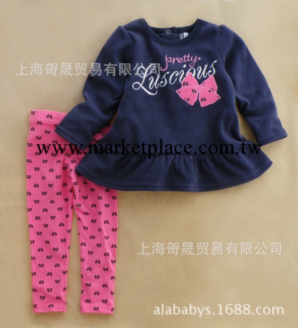 批發13春秋款寶寶童套裝 女童套裝 搖粒絨上衣褲兩件套 小童2件套工廠,批發,進口,代購