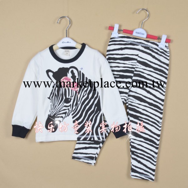 外貿童裝批發 秋季新款兒童內衣套裝 斑馬紋傢居服裝套裝0042工廠,批發,進口,代購