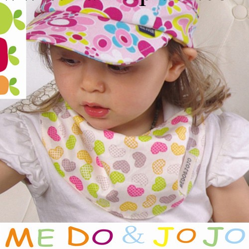 新款韓版嬰兒童口水巾 雙層三角巾按扣嬰兒圍脖圍兜圍嘴 K301圓形批發・進口・工廠・代買・代購