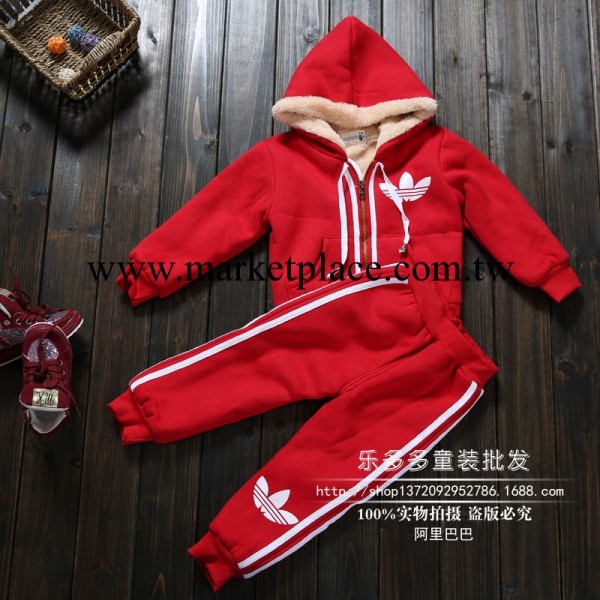 新款品牌童裝兒童冬裝寶寶冬季服裝嬰幼兒外出服加厚純色休閒套裝工廠,批發,進口,代購