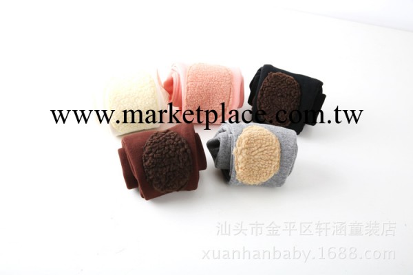 品牌童裝2013秋冬新款日單女童褲兒童靴褲加絨加厚補丁純色內搭褲工廠,批發,進口,代購