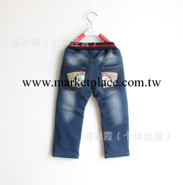 kz68外貿童裝珊瑚絨保暖加厚童褲【童牛仔褲】兒童棉褲低價褲工廠,批發,進口,代購