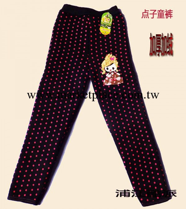 義烏浦江兒童內搭褲 保暖褲 棉褲 女童褲 三層加厚抓絨廠傢直銷工廠,批發,進口,代購