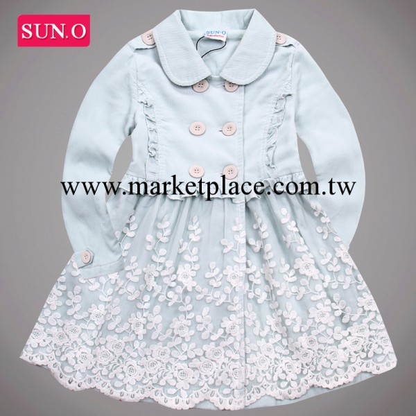 suno品牌童裝 秋冬新品女童歐美復古百褶燈芯絨連衣裙5154中小童工廠,批發,進口,代購