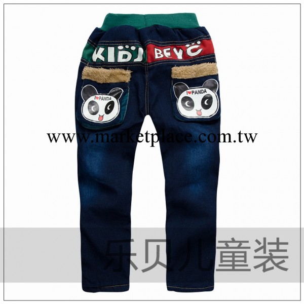 新款童褲棉褲 加厚夾棉砂洗兒童牛仔褲批發 淘寶爆款毛絨口袋童褲工廠,批發,進口,代購