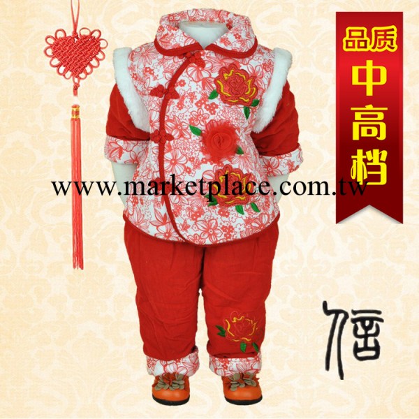 童裝兒童唐裝 廣東原產 加厚童套裝 牡丹花2件套寶寶唐裝168工廠,批發,進口,代購