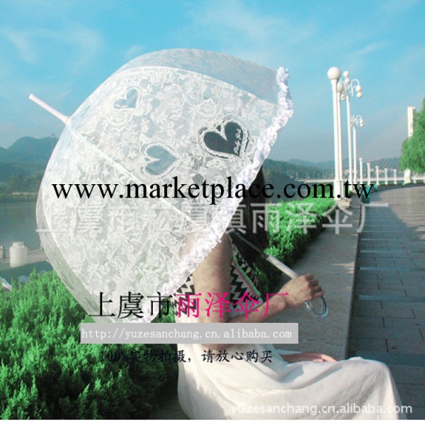 透明傘蕾絲傘傘公主風蕾絲愛心透明阿波羅長柄傘雨傘工廠,批發,進口,代購