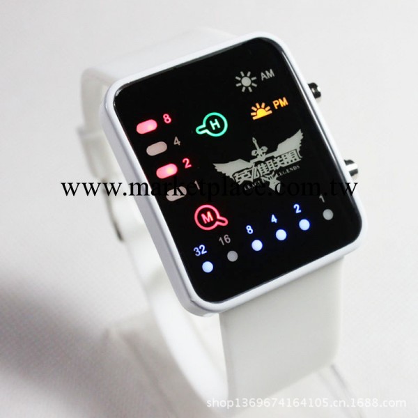 英雄聯盟標志激光LED手錶 個性LED手錶 lol手錶二進制手錶工廠,批發,進口,代購