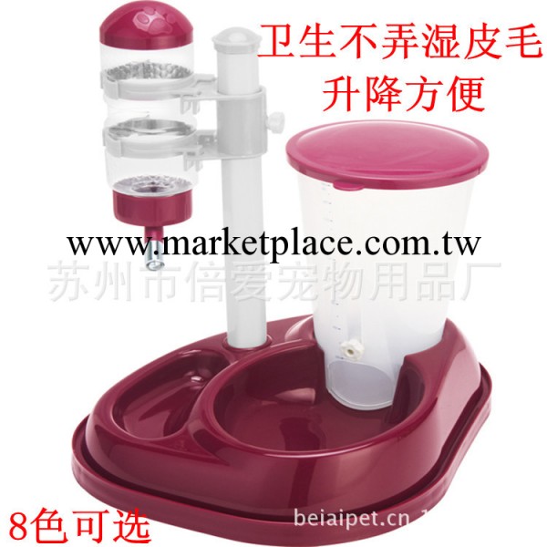 寵物自動喂食器 組合式狗狗自動飲水器 喂水機 貓狗升降式儲糧桶工廠,批發,進口,代購