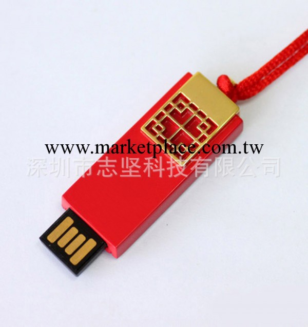 隨身碟批發廠傢供應 中國結隨身碟4G  紅色烤瓷禮品優盤 中國風定制隨身碟批發・進口・工廠・代買・代購