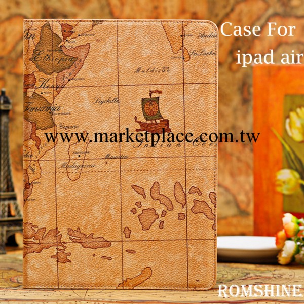 地圖紋皮套 新款蘋果 ipad Air皮套超薄支架休眠保護殼 ipad5皮套工廠,批發,進口,代購