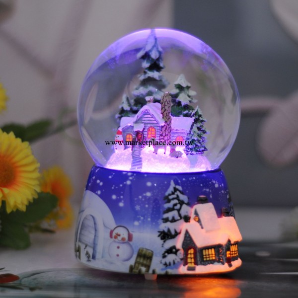 聖誕音樂盒 八音盒--發光亮燈--下雪--禮物---水晶球 工藝品批發工廠,批發,進口,代購