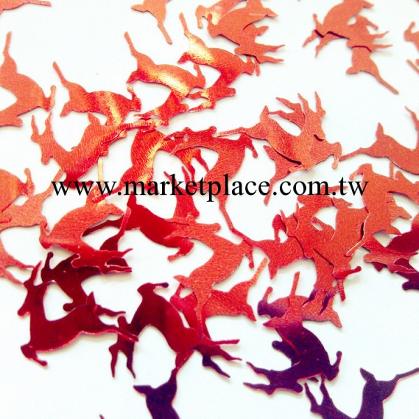 廠傢直銷紅色小鹿亮片 聖誕節裝飾環保PVC材質亮片工廠,批發,進口,代購