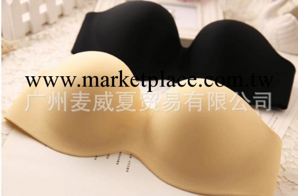 無痕婚紗禮服抹胸背扣片式隱形內衣少女兩色防走光胸罩無肩帶胸罩工廠,批發,進口,代購