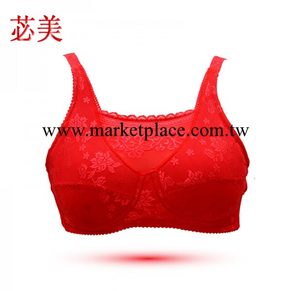 苾美本命紅矽膠假乳房義乳專用胸罩胸罩乳腺癌術後無鋼圈裹胸抺胸工廠,批發,進口,代購