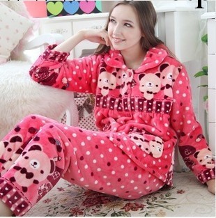 精品水貂絨女式睡衣套裝 女式傢居服套裝工廠,批發,進口,代購