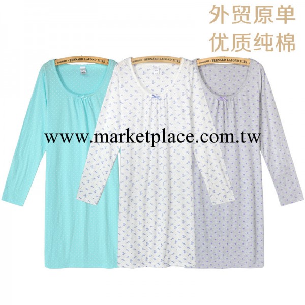外貿原單 優質純棉女式可愛睡袍 傢居服 多碼多色工廠,批發,進口,代購