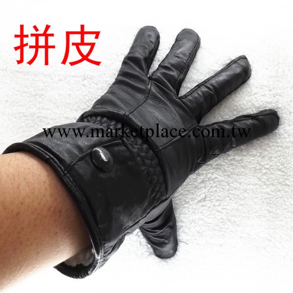 廠傢直銷 男士拼皮真皮保暖手套 地攤熱賣手套豬二棉 羊二棉手套工廠,批發,進口,代購