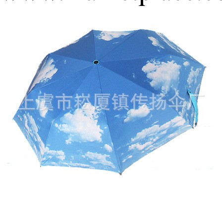 現貨批發 創意折疊傘 藍天白雲黑膠傘 遮陽傘 防止外線太陽雨傘工廠,批發,進口,代購