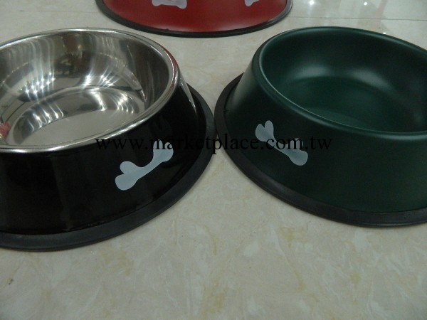 防滑不銹鋼烤漆狗碗 狗盆 狗狗食盆 貓碗 貓食盆 寵物用品工廠,批發,進口,代購