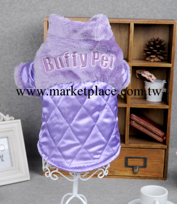 廠傢直銷寵物用品批發，寵物服飾，狗衣服，紫色毛絨絎棉秋冬款工廠,批發,進口,代購