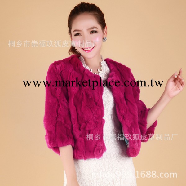2013新款獺兔短款韓版女裝外套馬甲海寧皮草批發特價工廠,批發,進口,代購