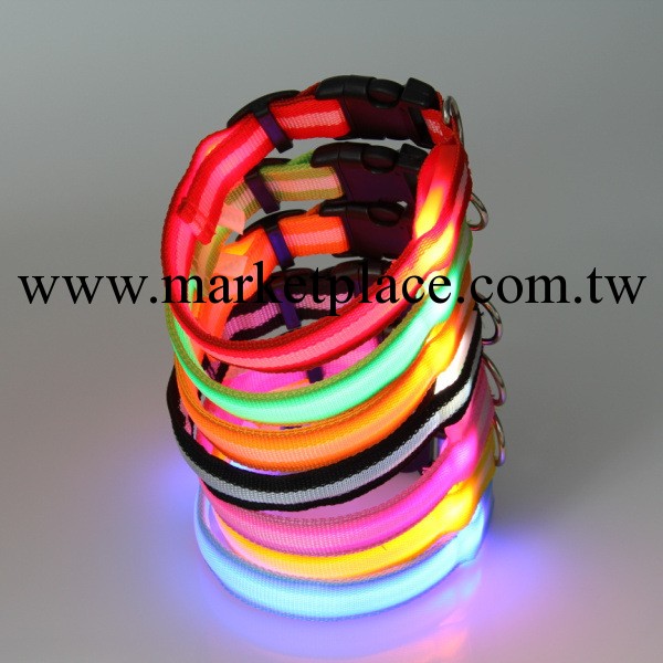 2.0CM寬LED發光寵物項圈 28-40CM 8個顏色 夜視效果非常好 小額批工廠,批發,進口,代購