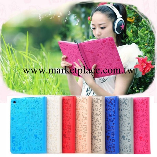 蘋果ipad air保護套ipad mini小魔女卡通休眠皮套iPad4保護殼工廠,批發,進口,代購