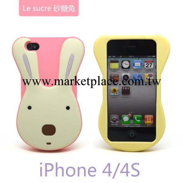 蘋果4手機套 iPhone4S手機殼 砂糖兔4s外殼 蘋果5代保護軟套工廠,批發,進口,代購