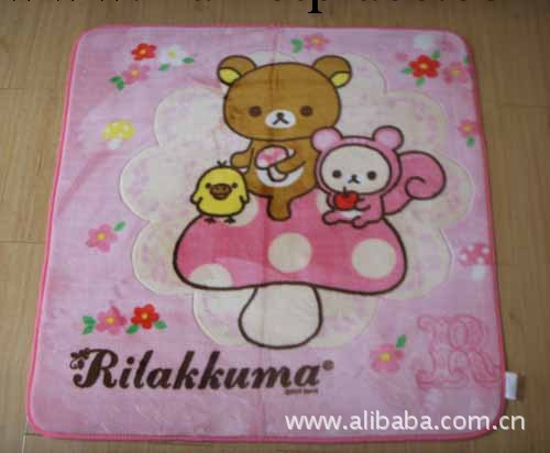 出口日本Rilakkuma  輕松熊 復合地毯 地墊 帶防滑 粉色款 1*1m批發・進口・工廠・代買・代購