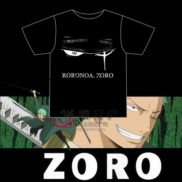 漫工廠批發 新款海賊王衣服 Roronoa Zoro 索隆卓洛索羅短袖T恤工廠,批發,進口,代購