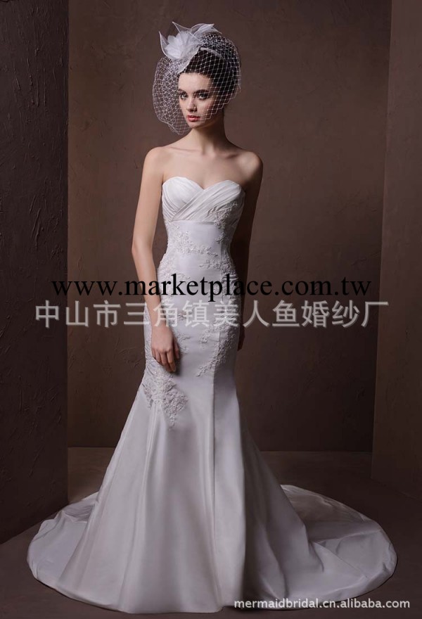 甜心抓褶貼蕾絲婚紗禮服工廠,批發,進口,代購