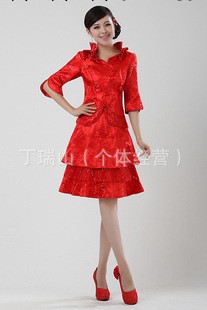 2013新款新娘旗袍 套裝類旗袍批發定做 改良旗袍 婚宴禮機旗袍工廠,批發,進口,代購