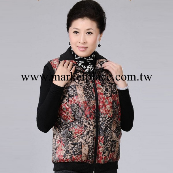 2013年新款冬季加絨中老年女式棉衣批發 媽媽裝女士馬甲工廠,批發,進口,代購
