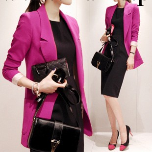 2013春季新款韓版女裝 中長款修身小西裝服裝外套OL西服女 批發工廠,批發,進口,代購