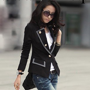 2013新款女裝韓版OL短款修身長袖女士小西裝服短外套工廠,批發,進口,代購
